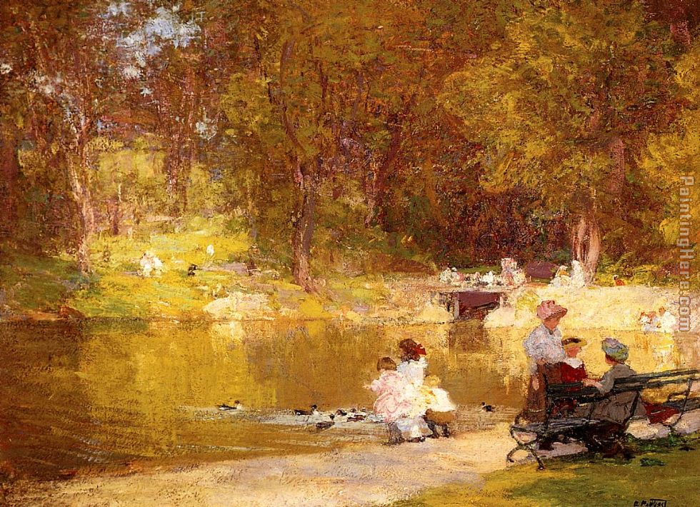 In Central Park painting - Edward Henry Potthast In Central Park art painting